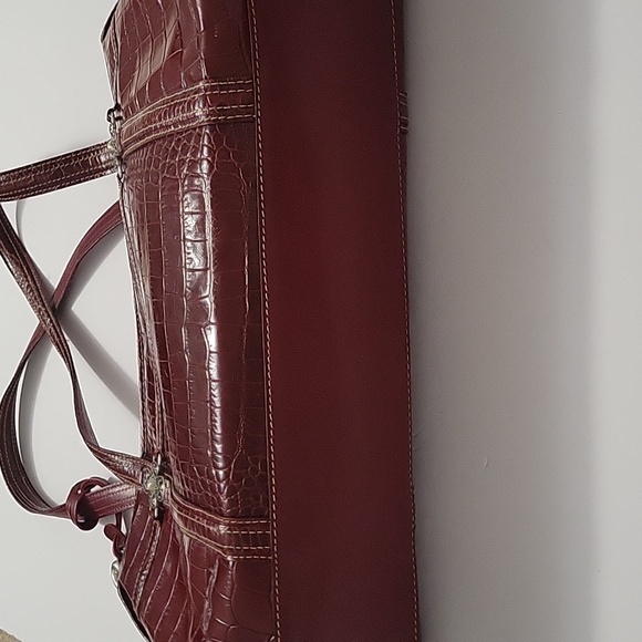 Brighton Vintage Cherry Red Snakeskin Bag - Picture 6 of 9